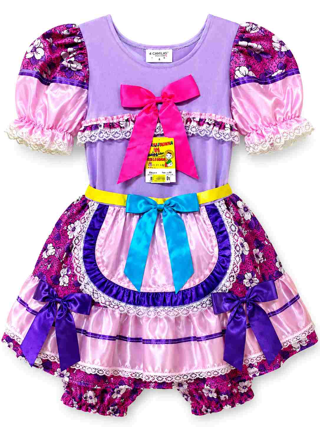 VESTIDO JUNINO CORPO LISO REF 973